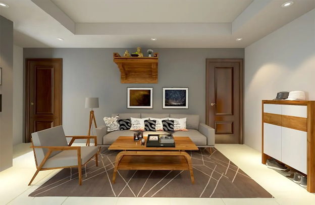 Bố trí phòng khách hiện đại với đồ đạc thông minh giúp nhà rộng hơn