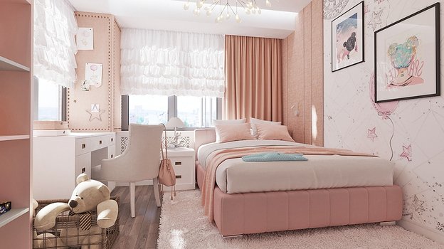 Gam màu hồng pastel ngọt ngào kiến tạo không gian nghỉ ngơi lãng mạn