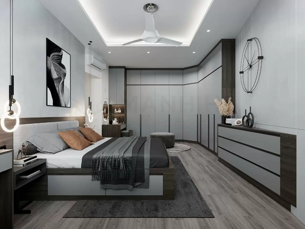 Hệ tủ kệ kịch trần giúp tận dụng tối đa không gian lưu trữ mà không gây bừa bộn