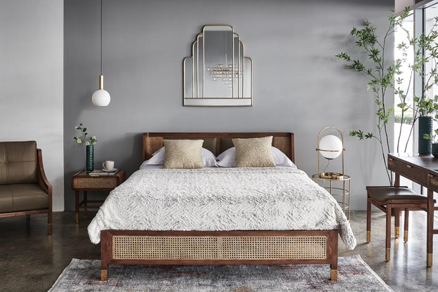 Sự kết hợp hài hòa giữa màu sắc và chất liệu tạo nên nét vintage