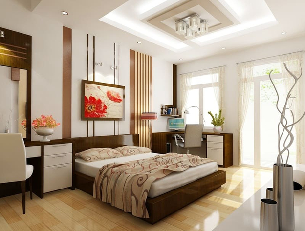 Sự kết hợp hoàn hảo giữa ánh sáng tự nhiên và tông màu sáng giúp không gian mở rộng tối đa